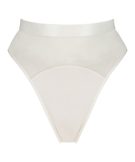 Brasiliansk truse med h&oslash;y skj&aelig;ring Vibing, Hvit