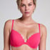 Scallop Polstret bikinitopp med underspiler, Rosa