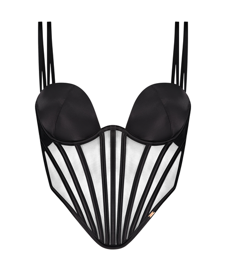 Bustier Paige, Svart