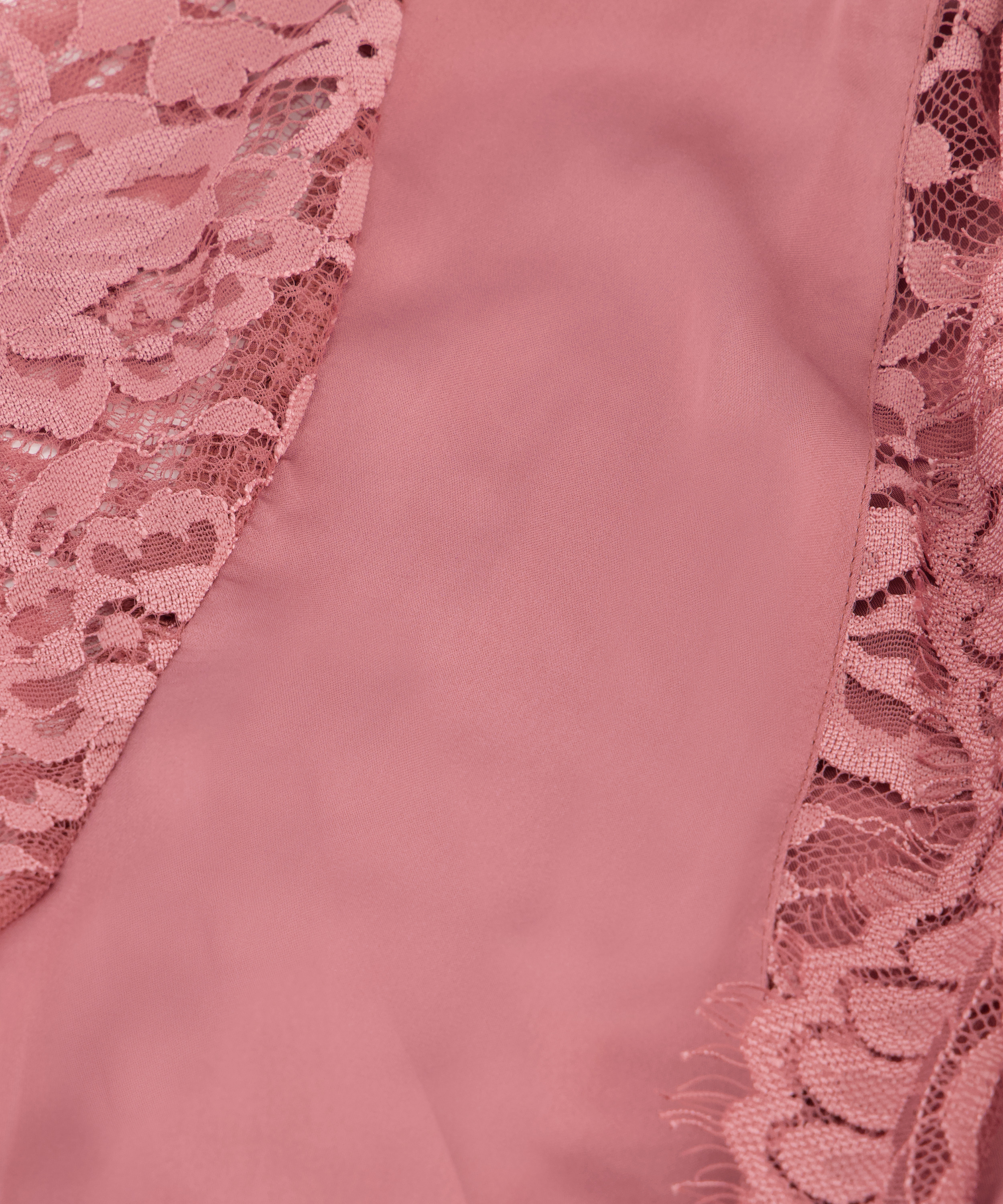 Kimono med heldekkende blonder, Rosa, main