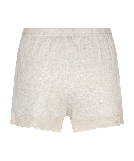Lace shorts, Beige