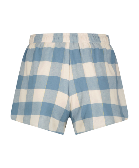 Twill Check shorts, Blå