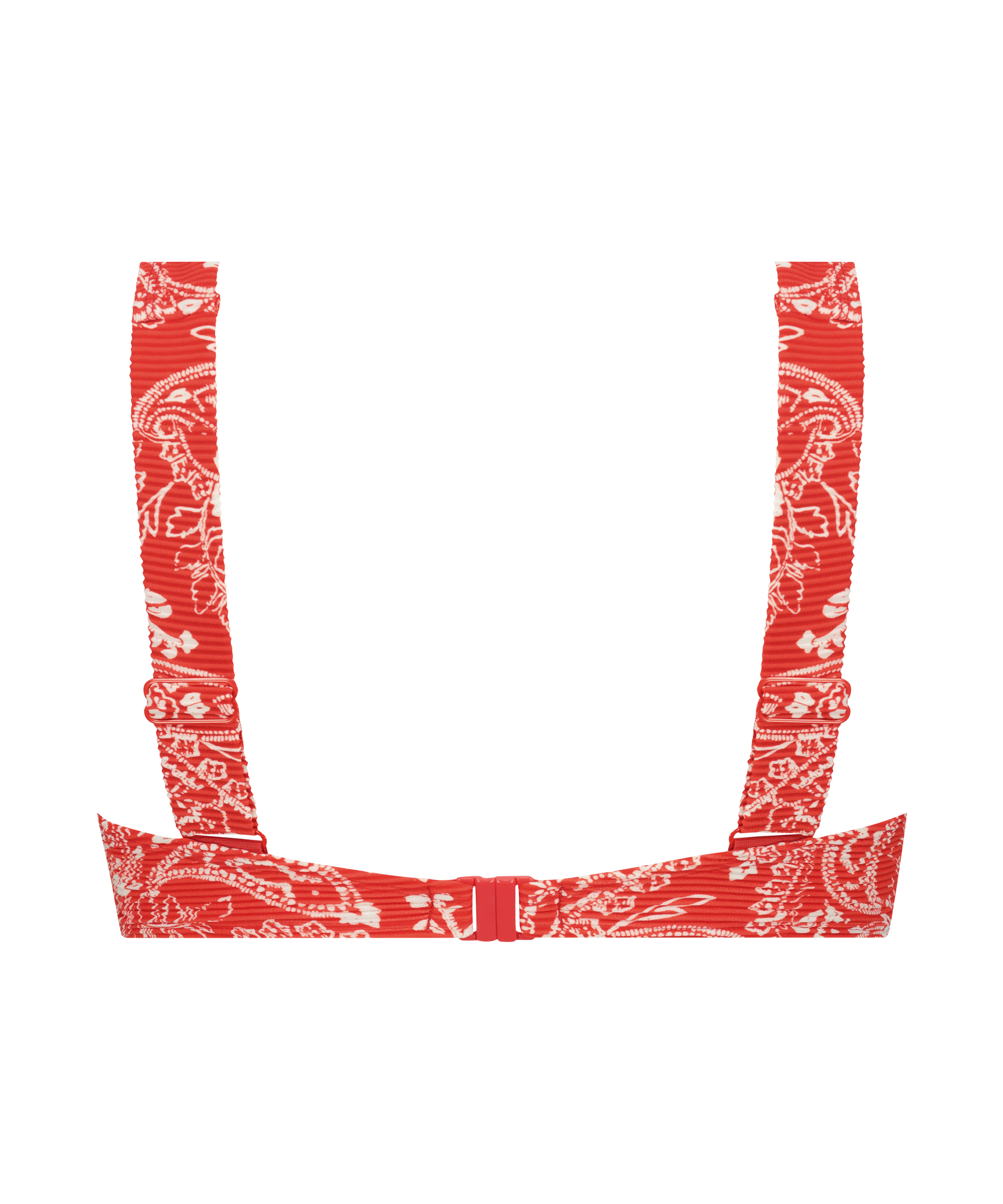 Paisley uvattert  bikinitopp med spiler, R&oslash;d, main