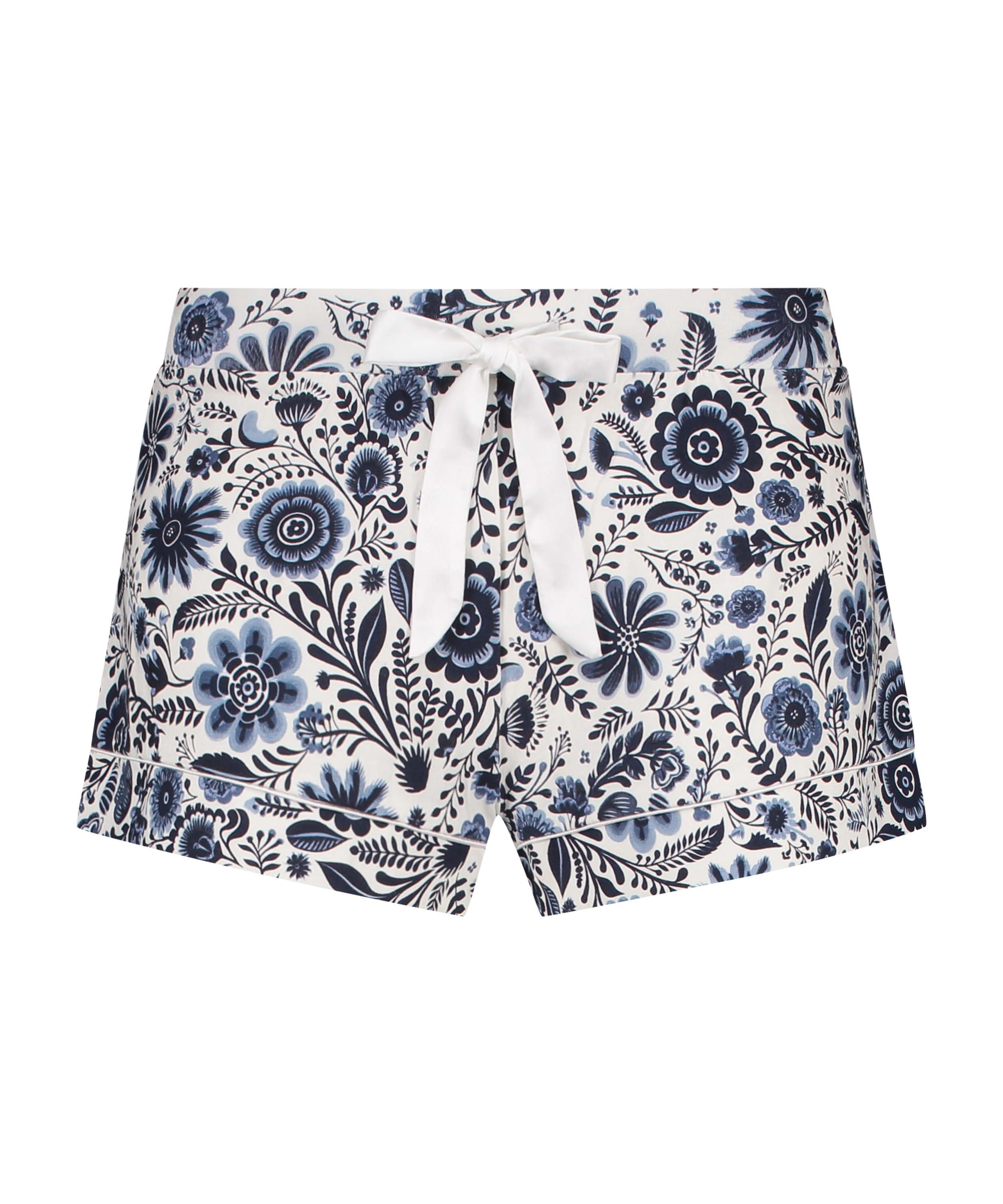 Jersey pysjamasshorts, Hvit, main