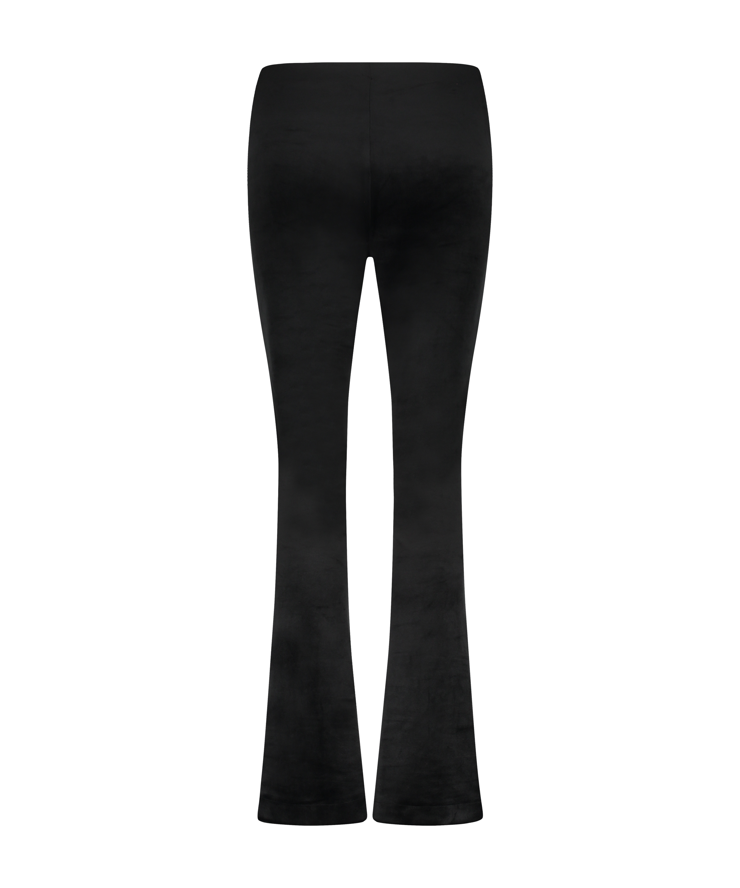 Flared Velvet leggings, Svart, main