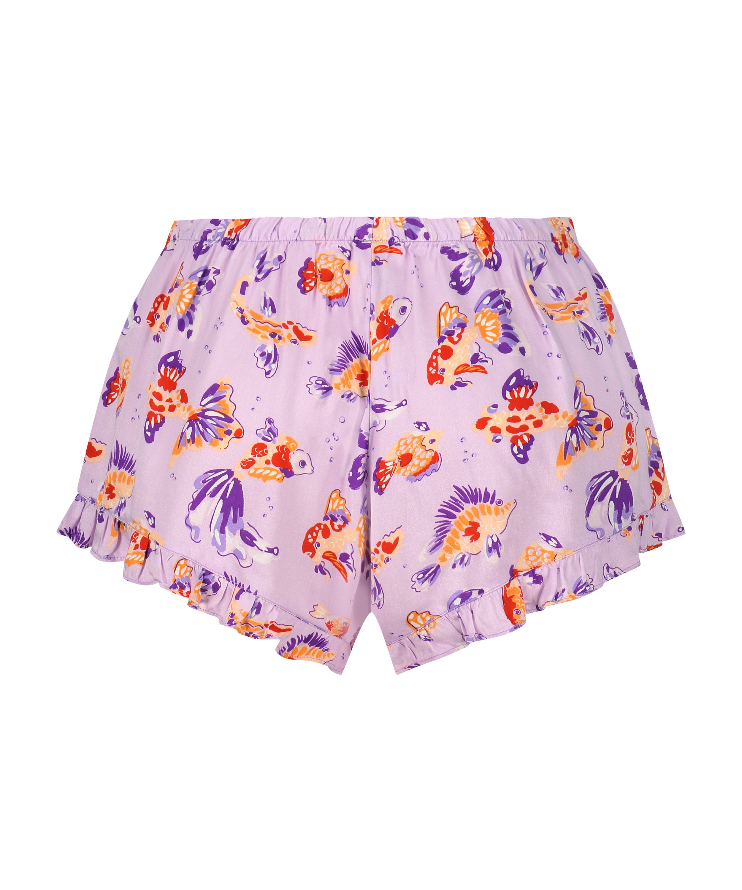 Pyjamasshorts i sateng, Lilla, main