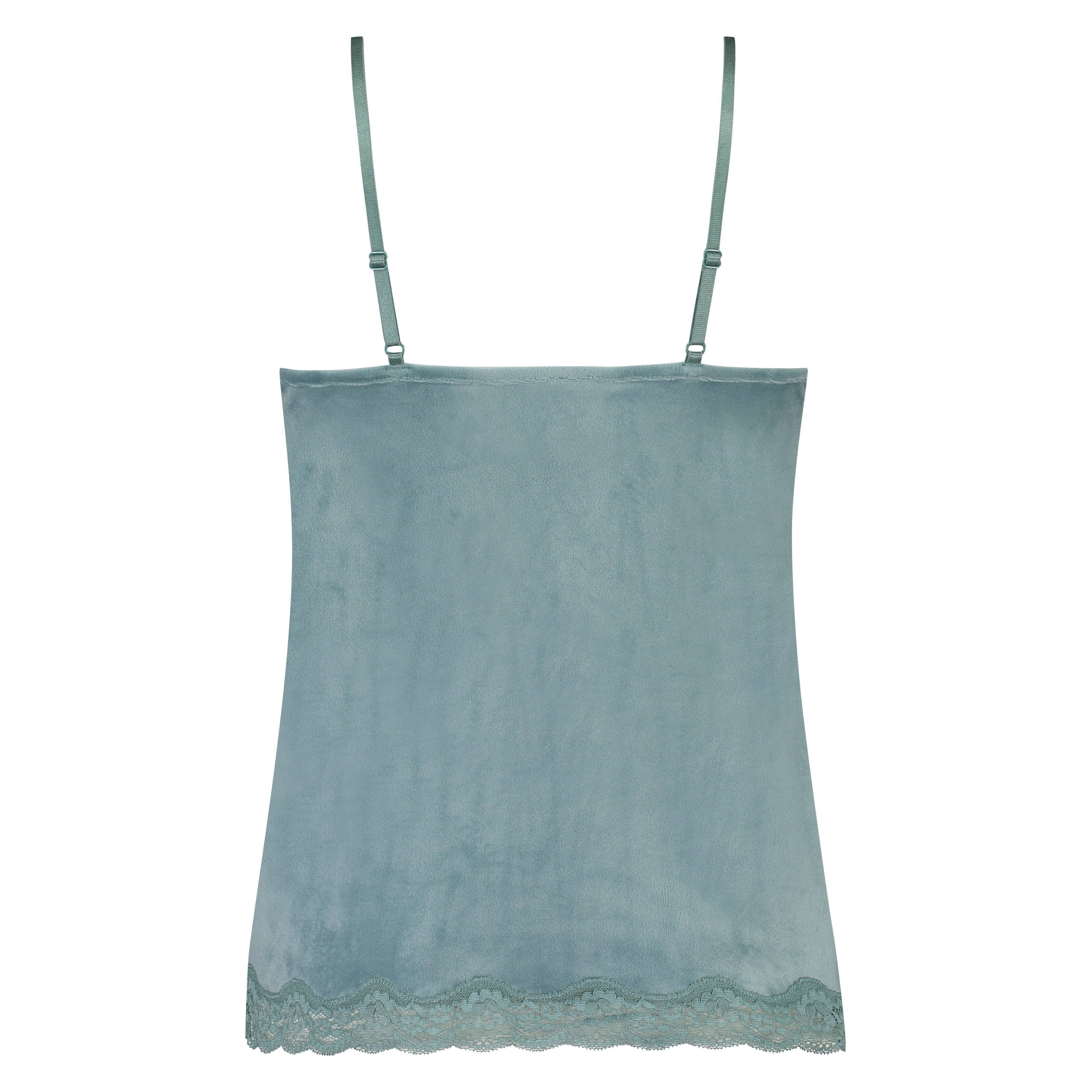 Cami-topp Velours Lace, Grønn, main