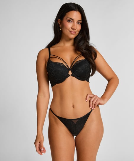 Vatterte b&oslash;yle-bh Sabrina, Svart