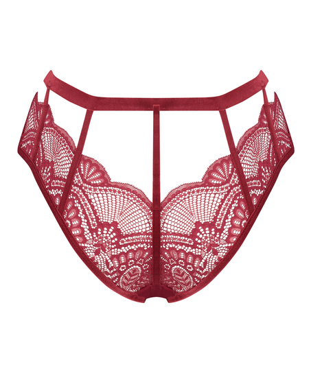 Blondie brasiliansk truse med åpen skritt, Rød