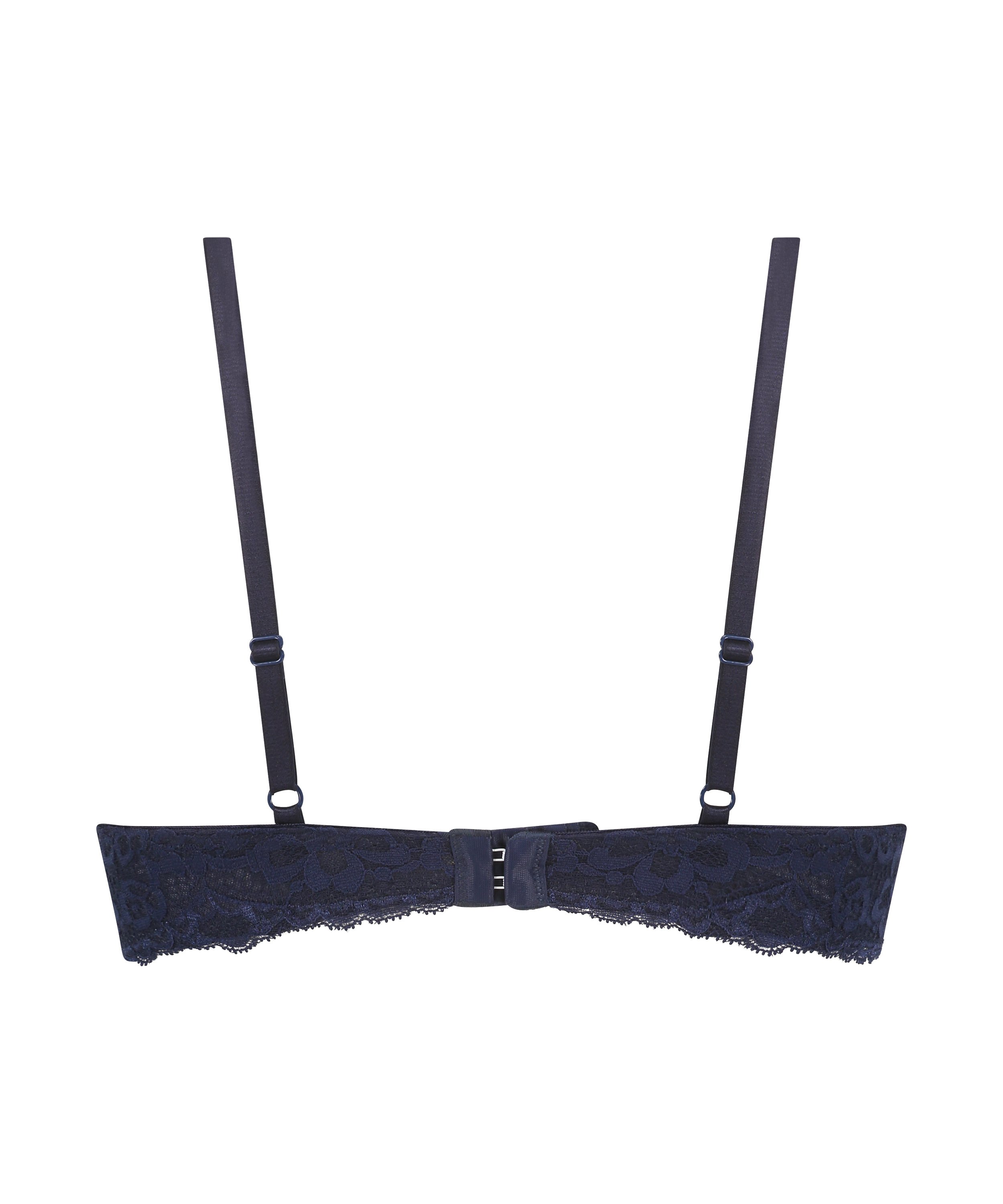 Vattert bh med bøyle push-up Marine, Blå, main