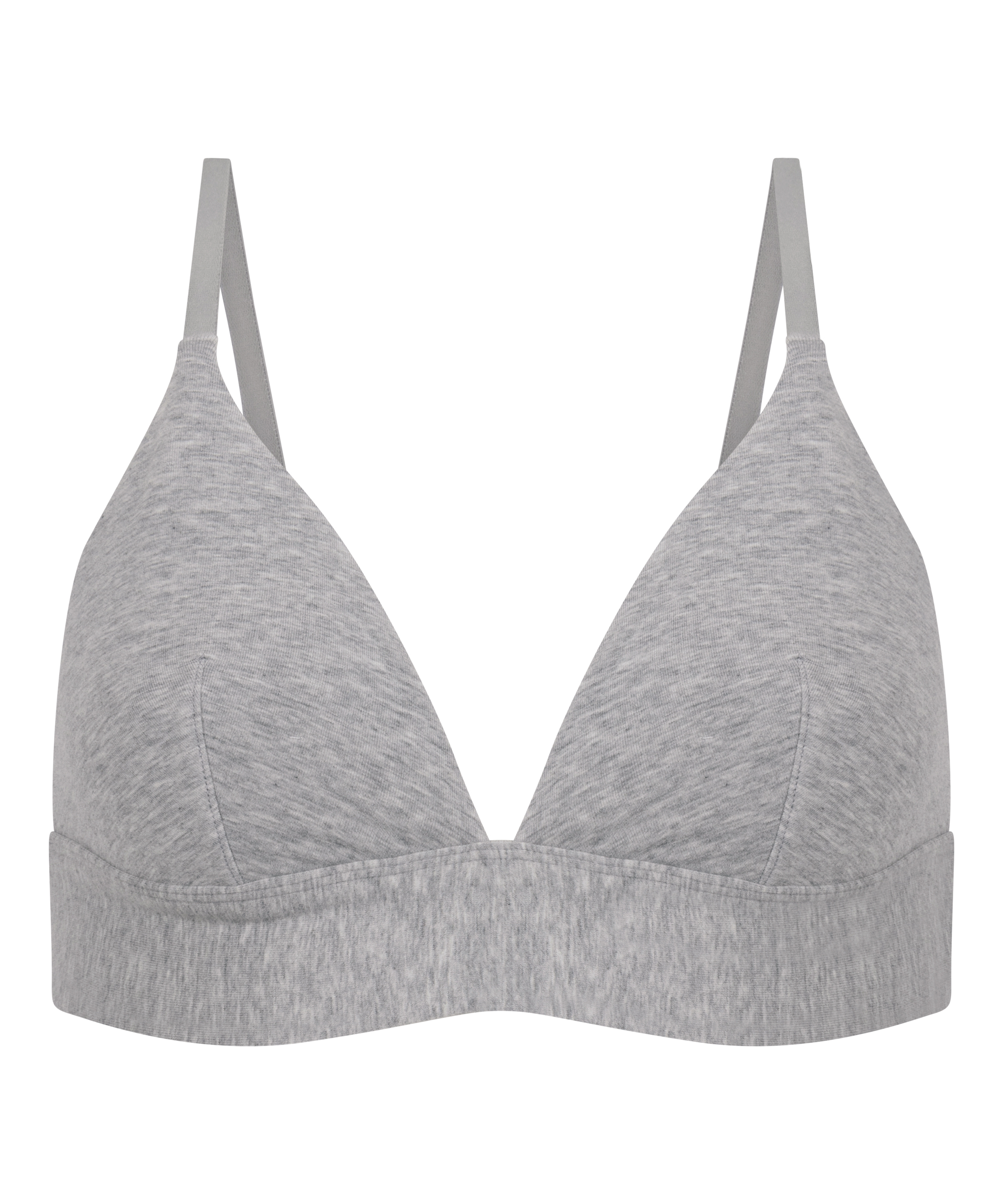 Bralette i bomull, Gr&aring;, main
