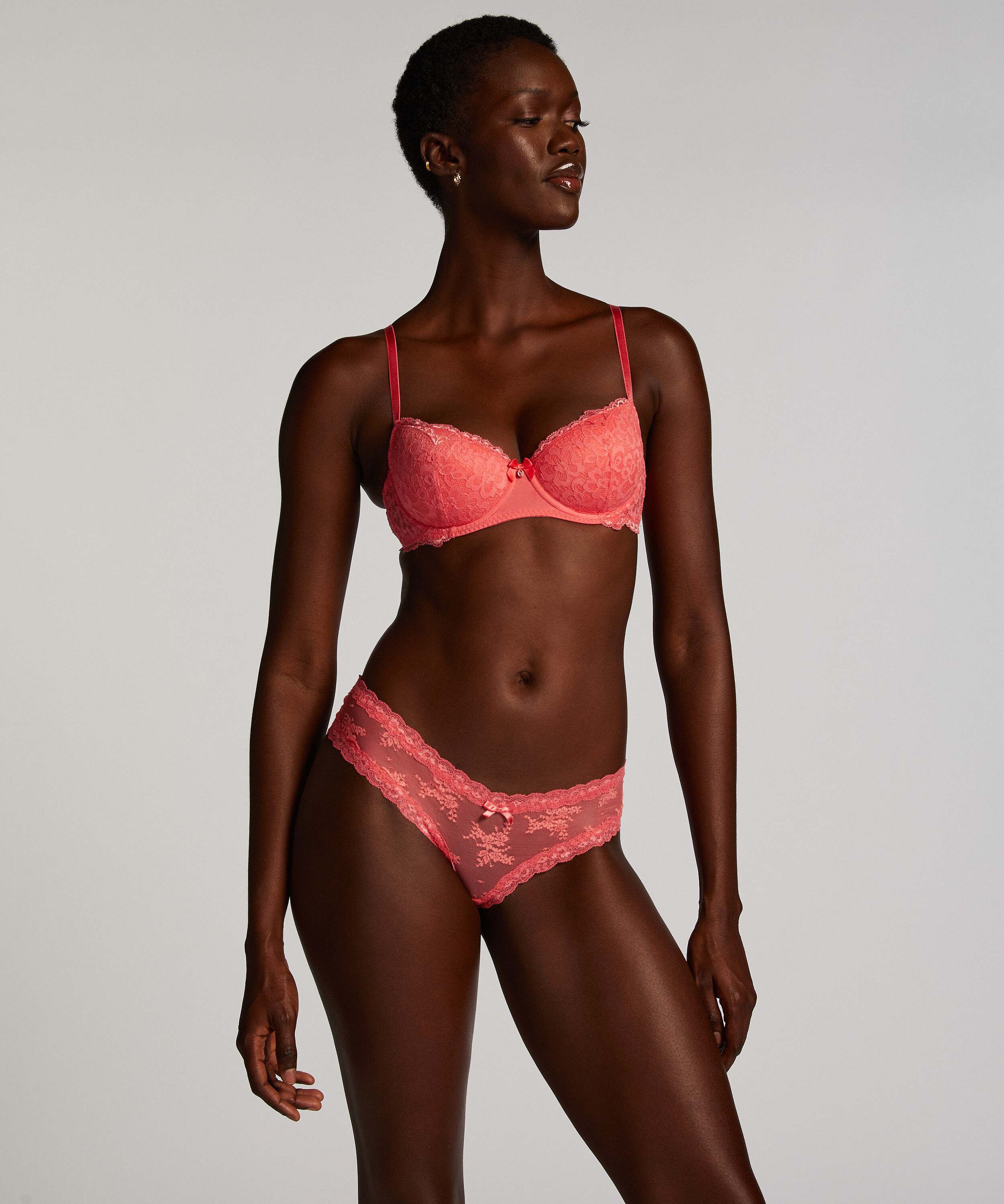 Brasiliansk truse V-shape Mesh, Rosa