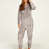 Onesie flanellfleece, Grå
