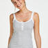 Singlet top cami rib lace, Gr&aring;
