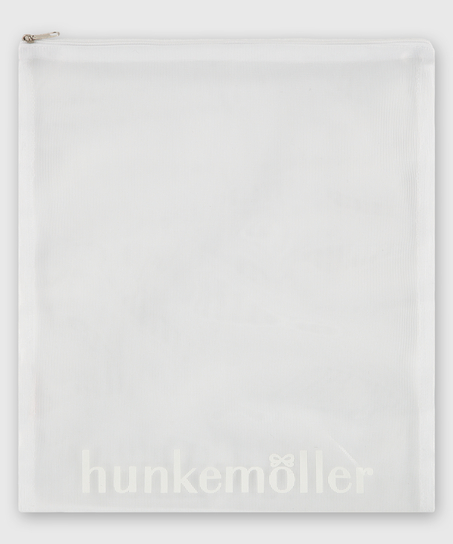 Vaskepose med glidelås, Hvit