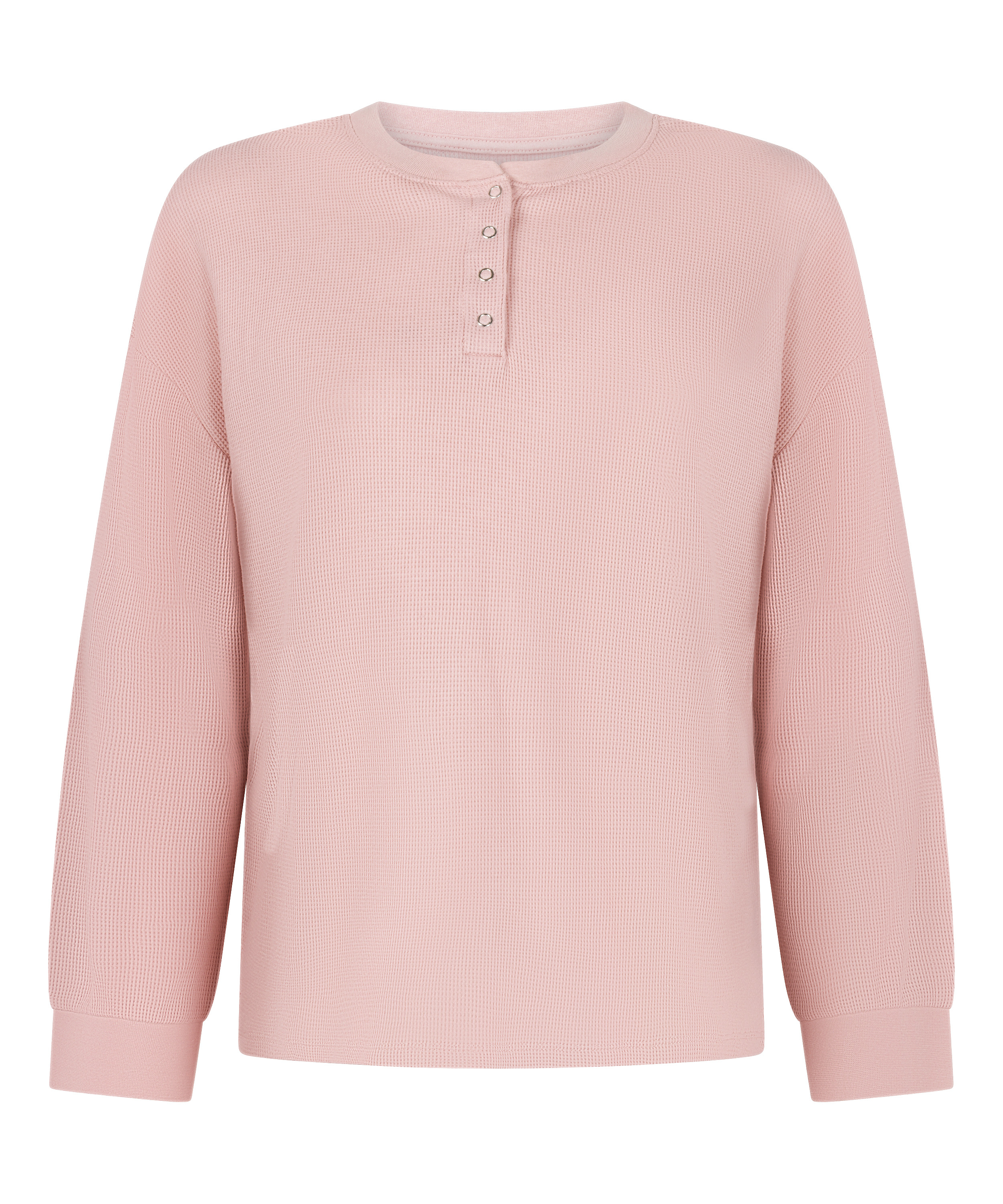 Topp Waffle Henley, Rosa, main