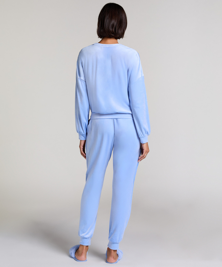 Joggebukser Velours, Blå