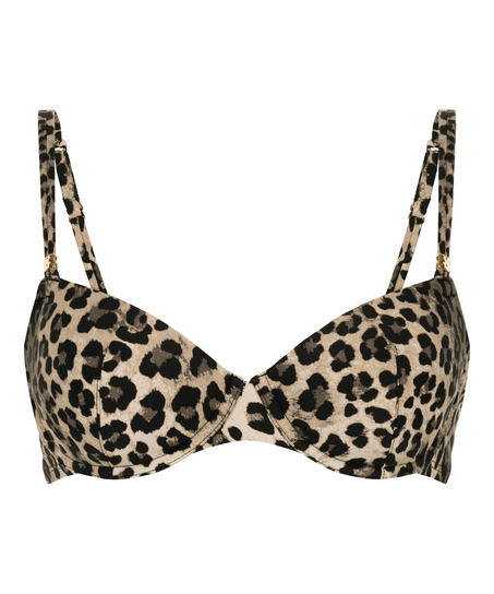 Polstret bikinioverdel med bøyler Animalia, Brun