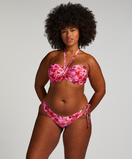 Pushup-bikinitopp Floral skål A – E, Rosa
