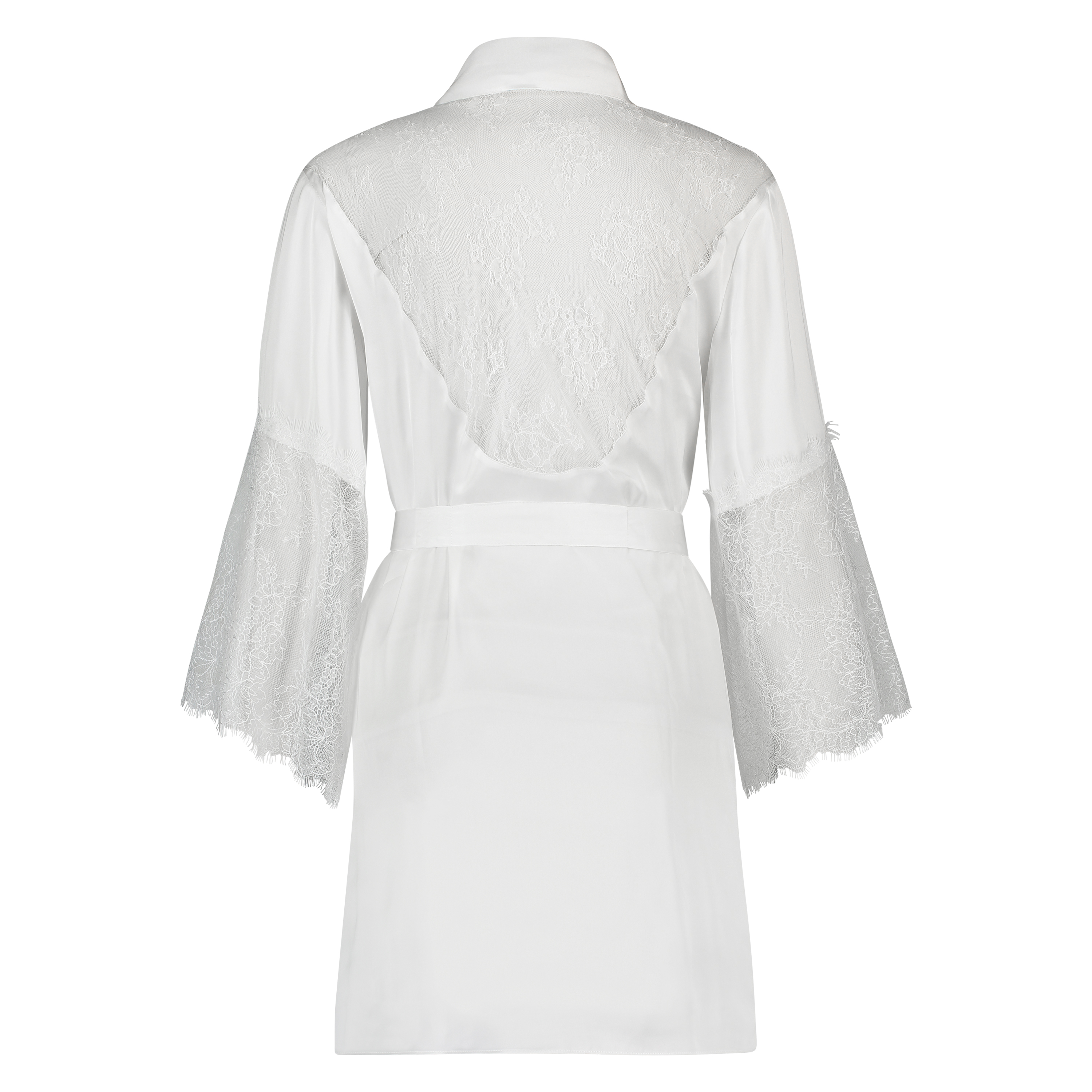 Lily satengkimono, Hvit, main