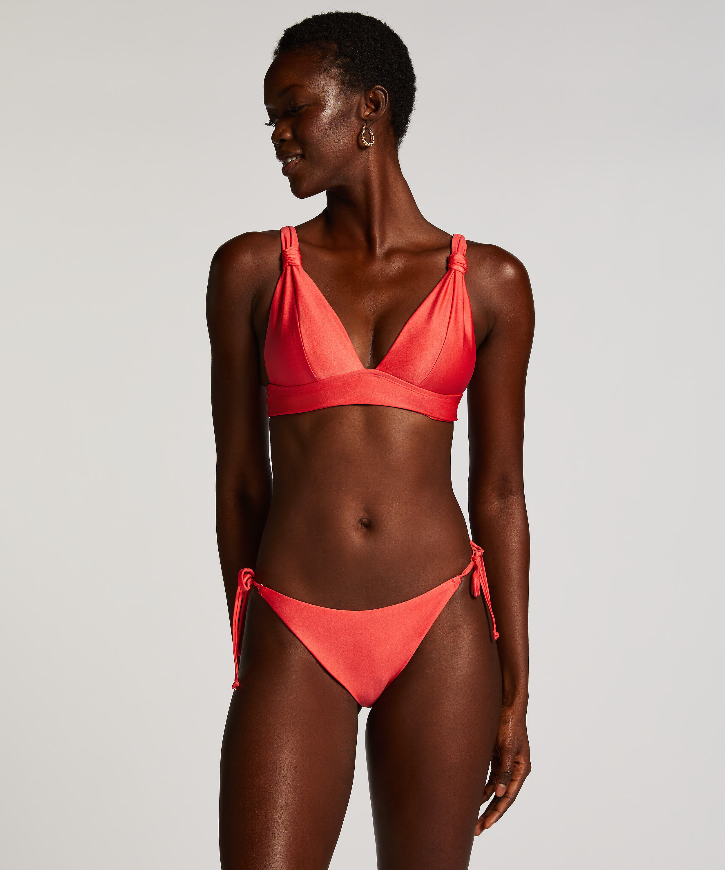 Cheeky Tanga Bikini Underdel Luxe, Rød