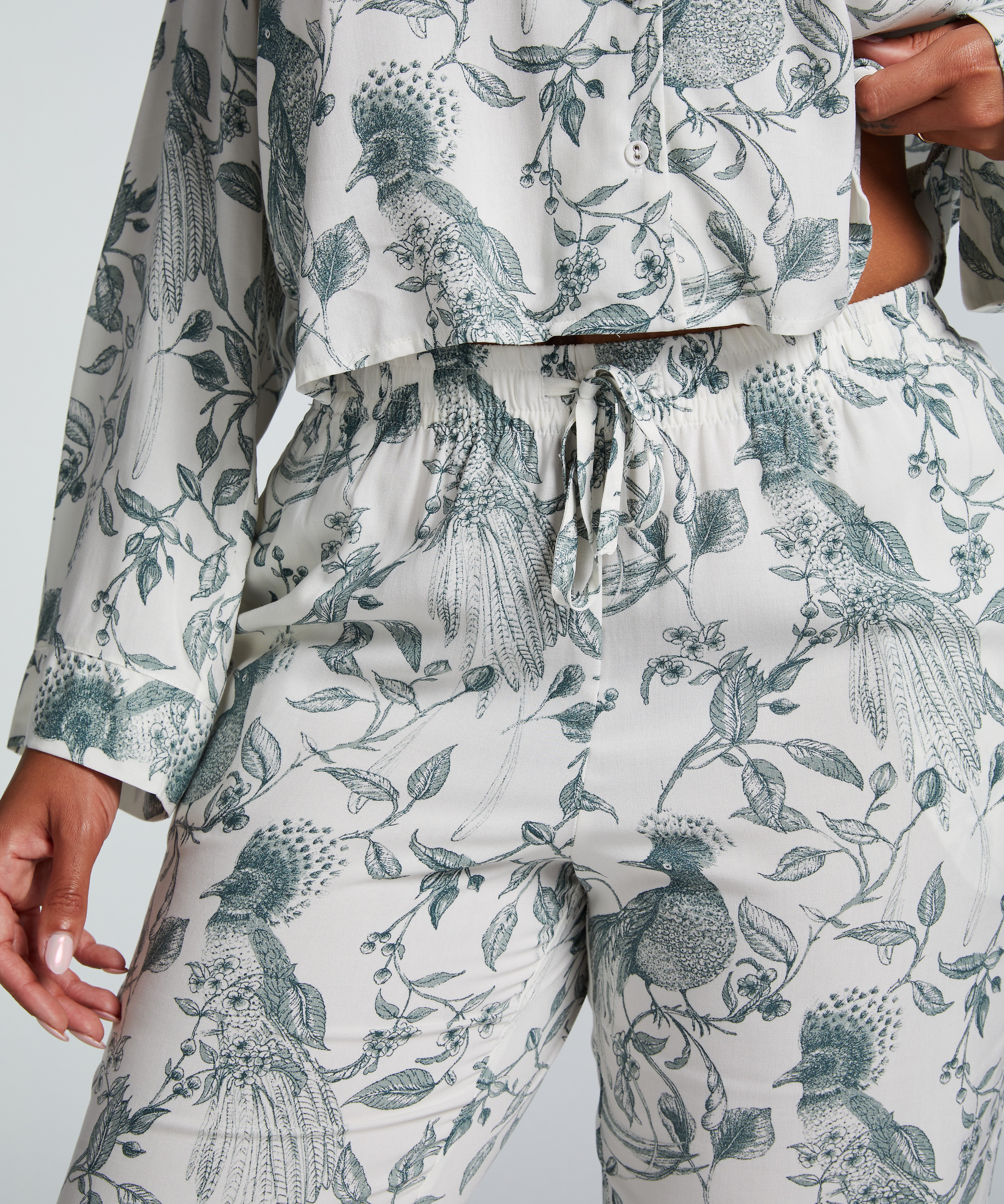 Tall pysjamasbukse, Hvit, main