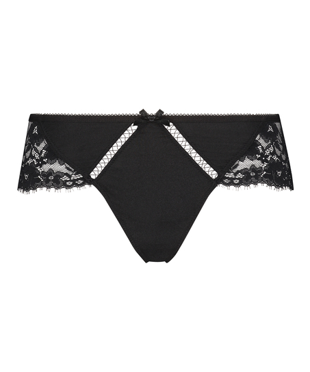 Yvenne hipster-string, Svart