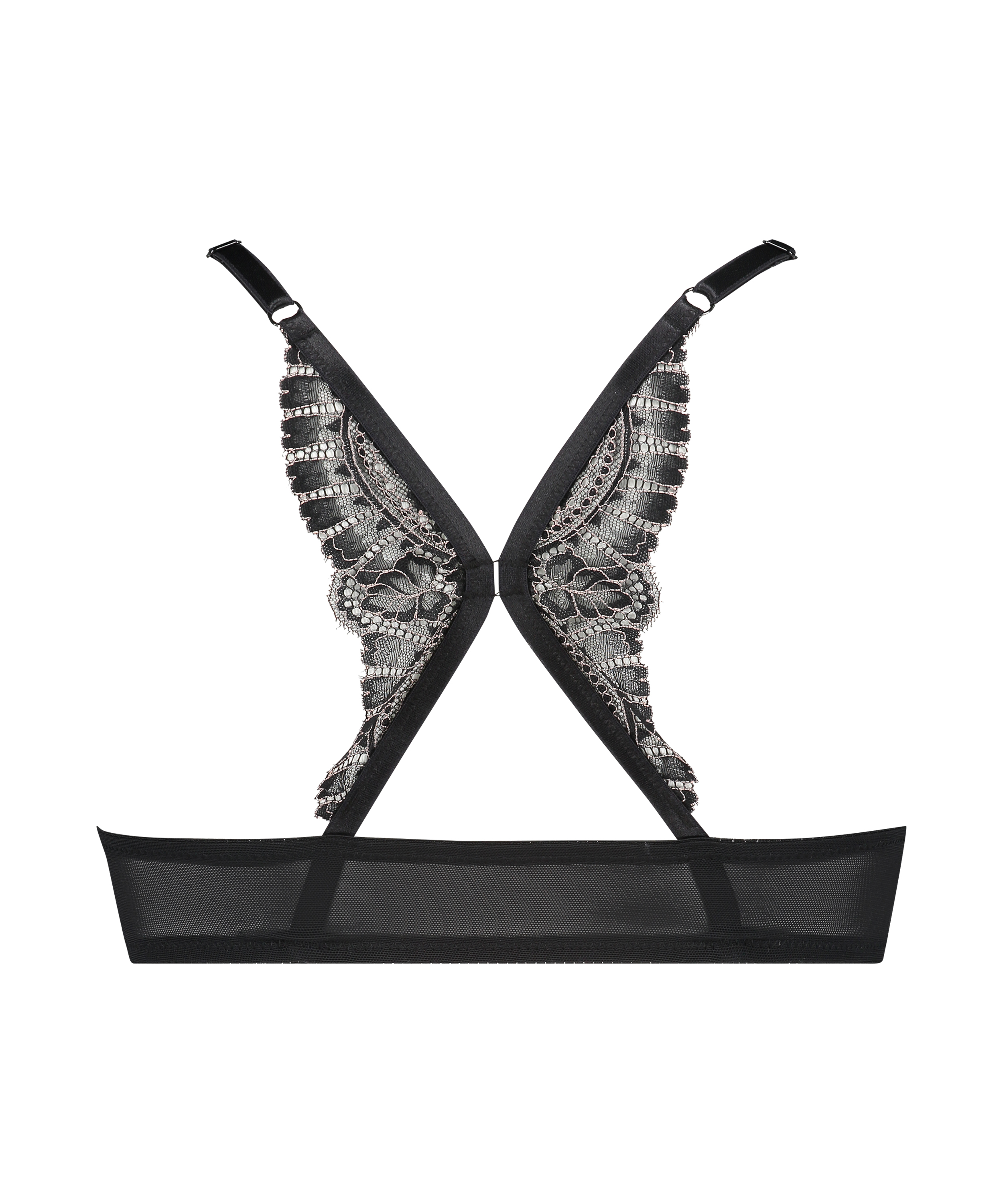 Coco polstret pushup-BH med spiler, Svart, main