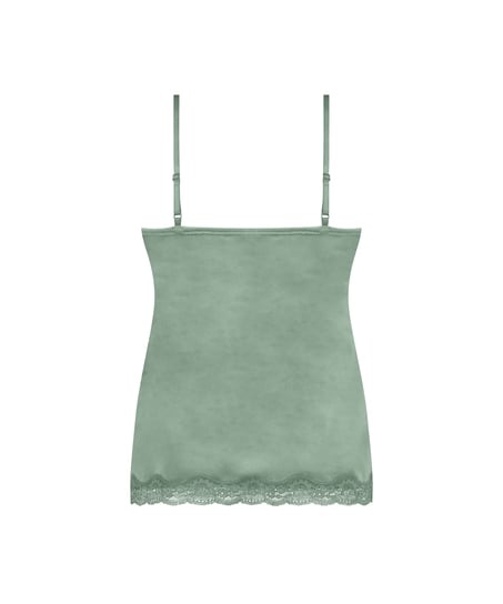Cami-topp Velours Lace, Grønn