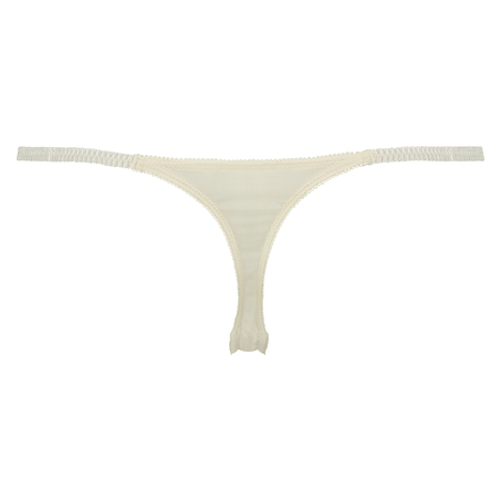 Thong Embroidered, Hvit