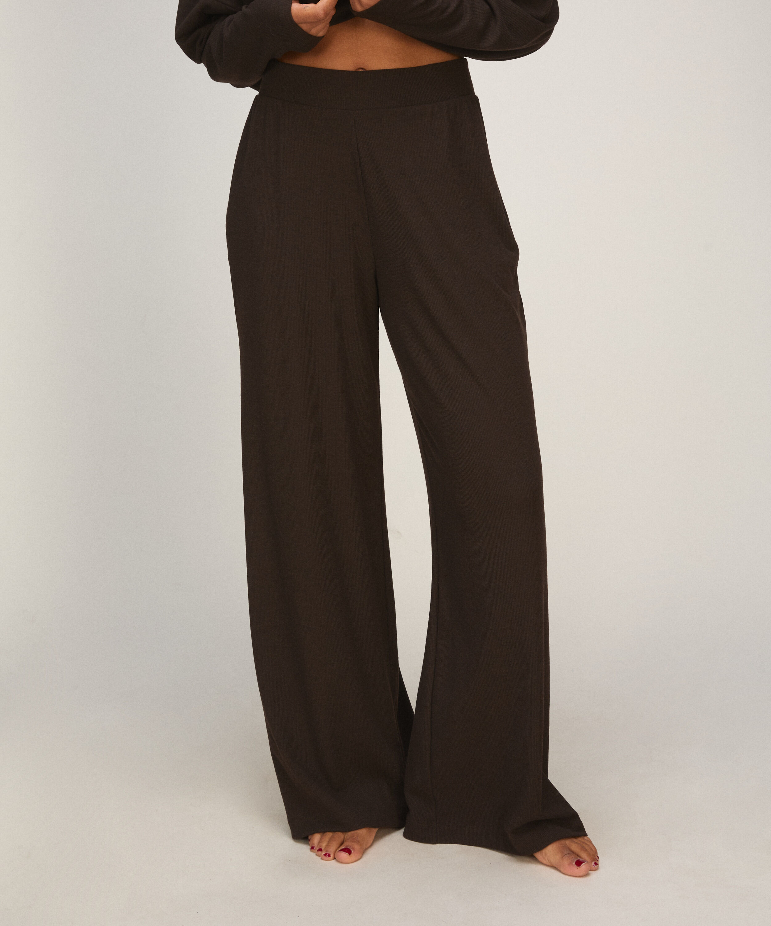 Pant Premium Rib Jersey, Brun Pant Premium Rib Jersey, Brun