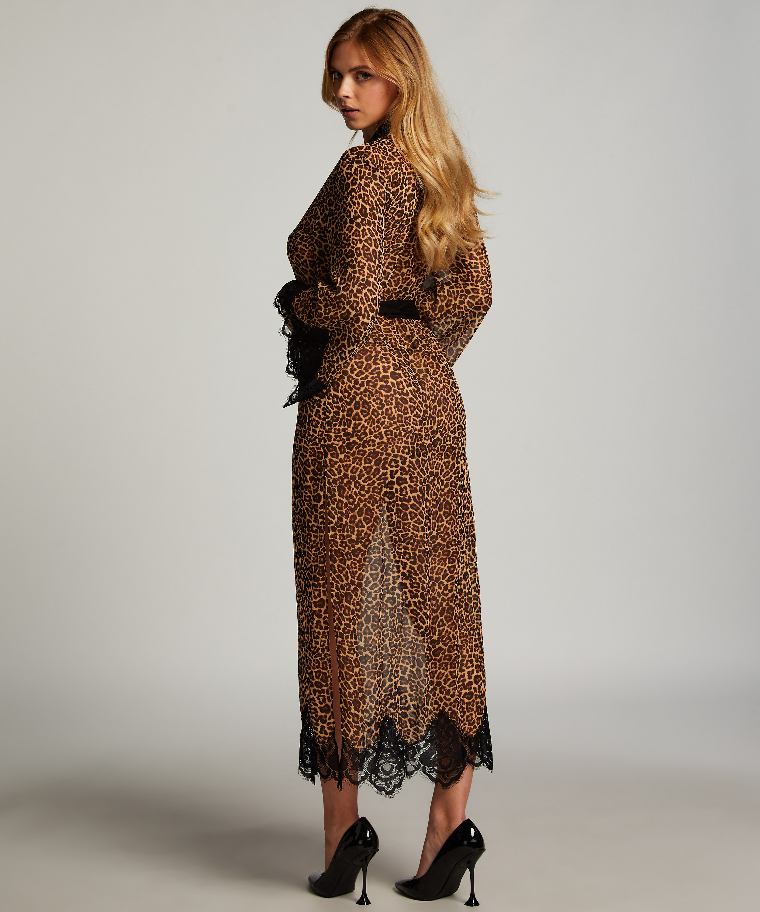 Kimono Chiffon, Svart, main