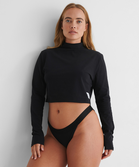 Lia HKM x NA-KD crop-topp, Svart
