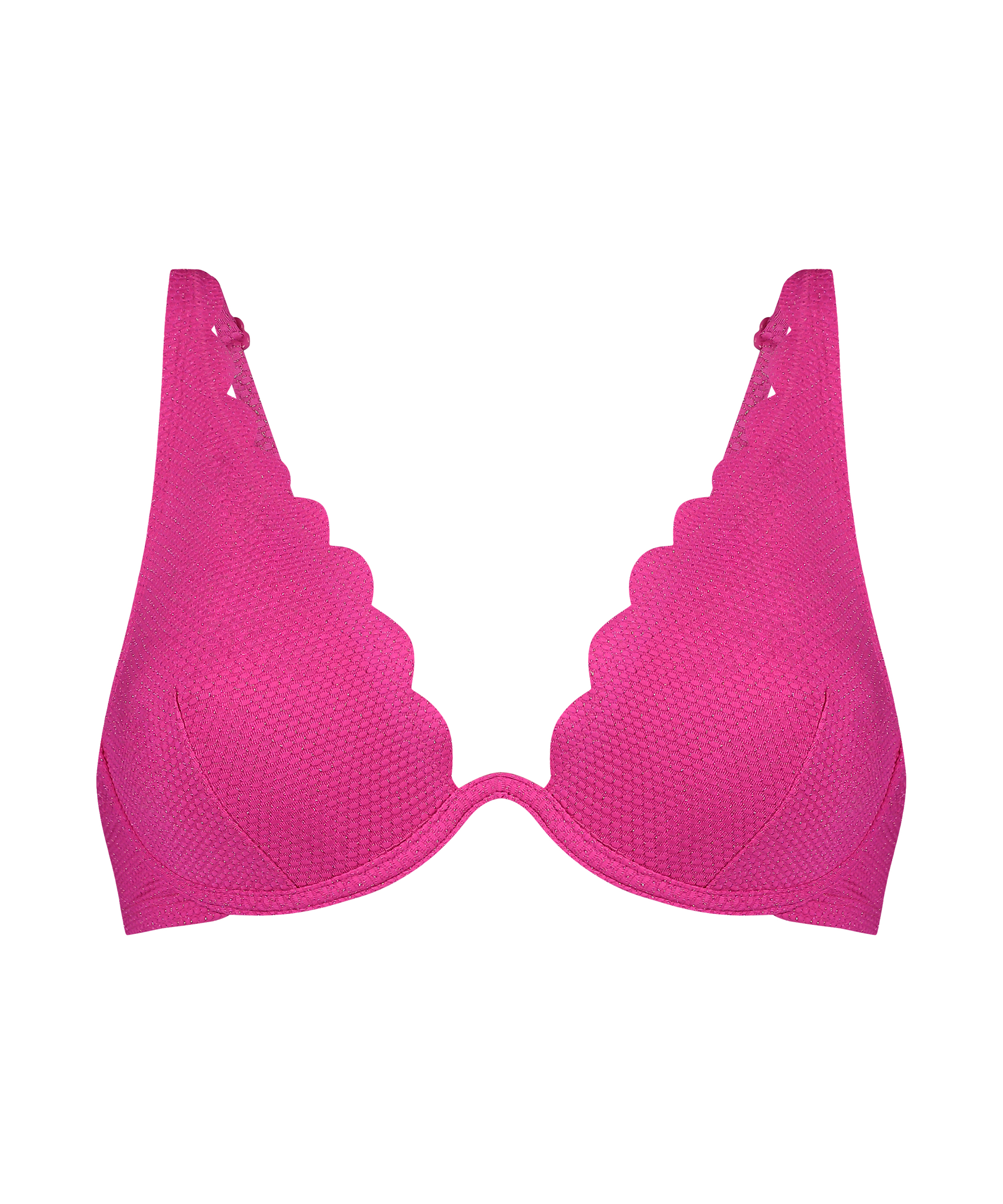 Bikinitopp Scallop Lurex, Rosa, main