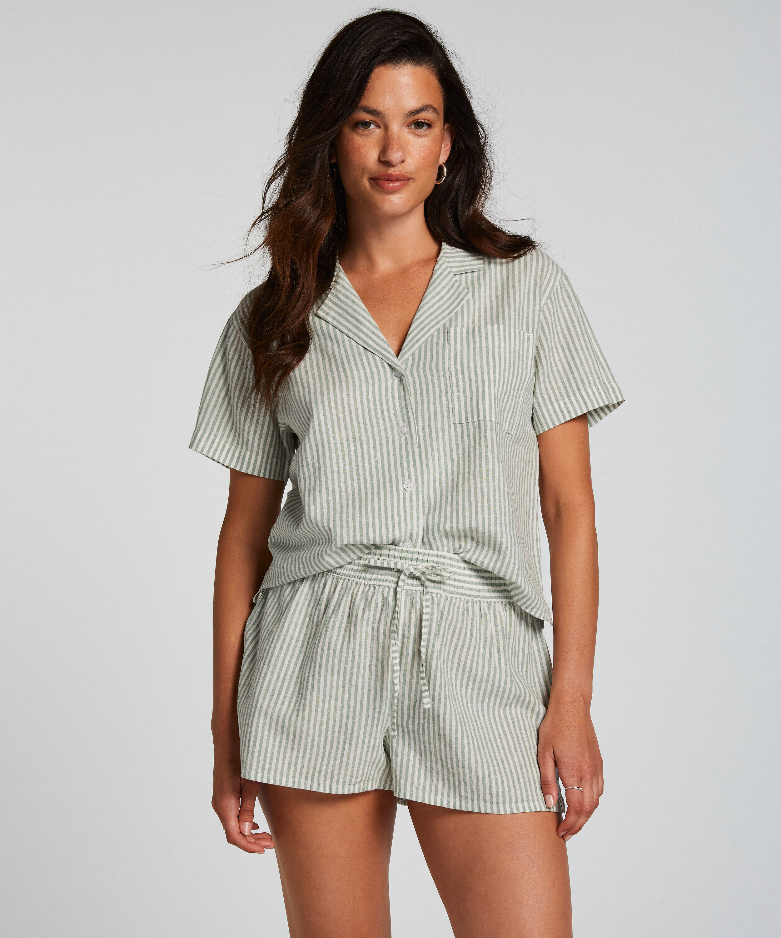 Pyjamas shorts Lin, Grønn