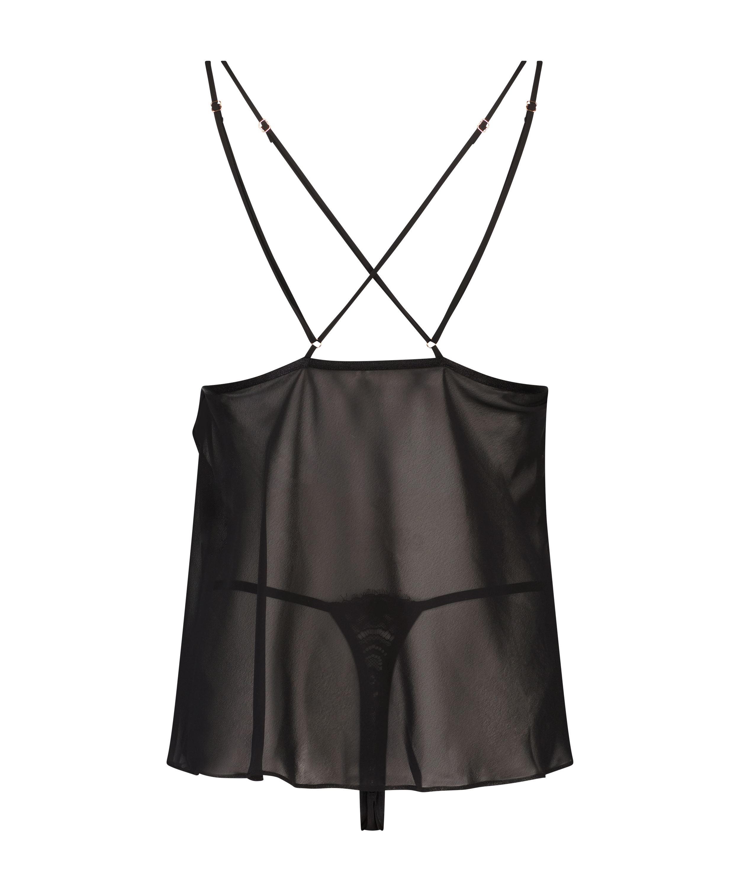 Babydoll Chiffon Lace, Svart, main