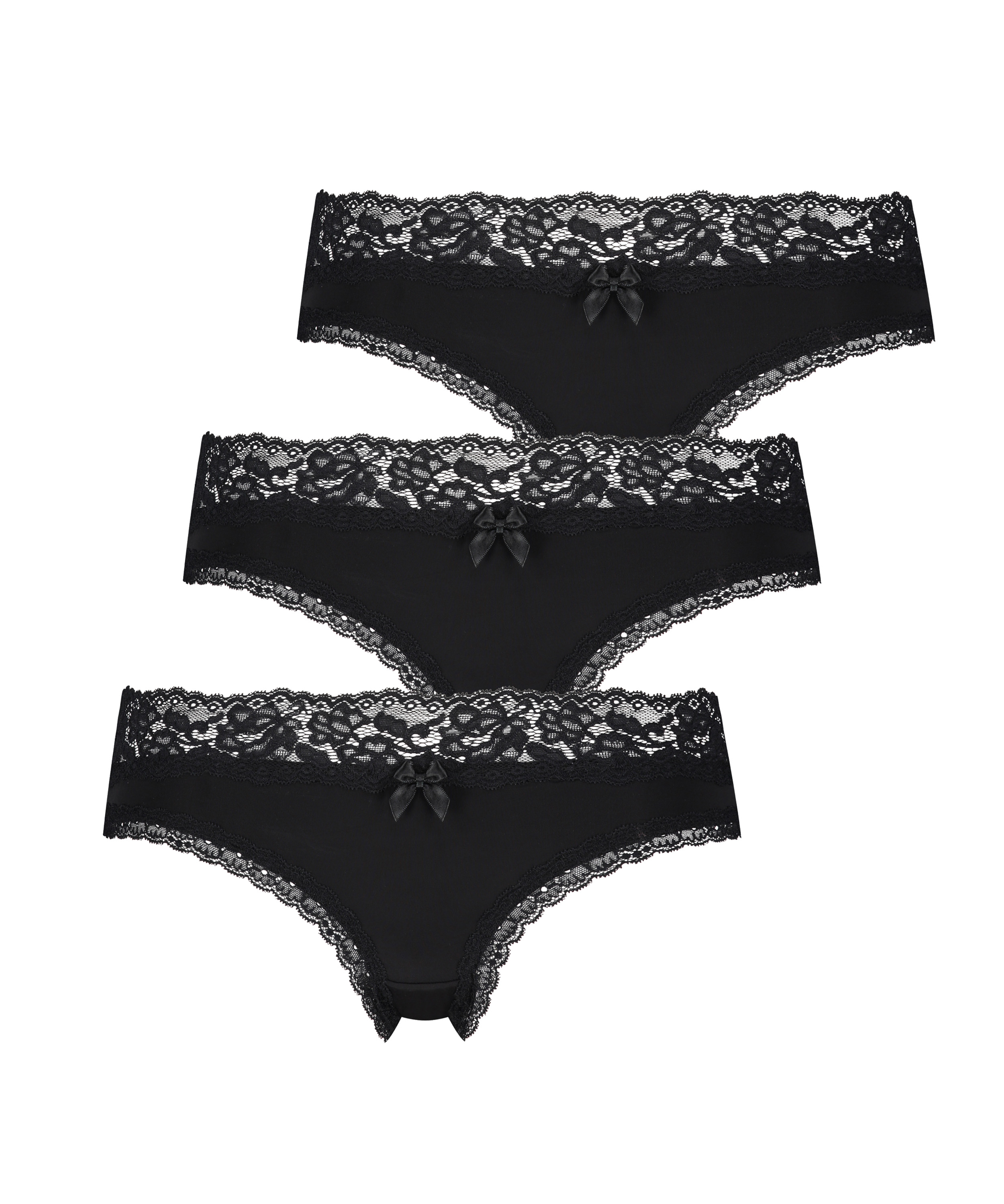 3-pakning brazilian-shorts Dakota, Svart, main