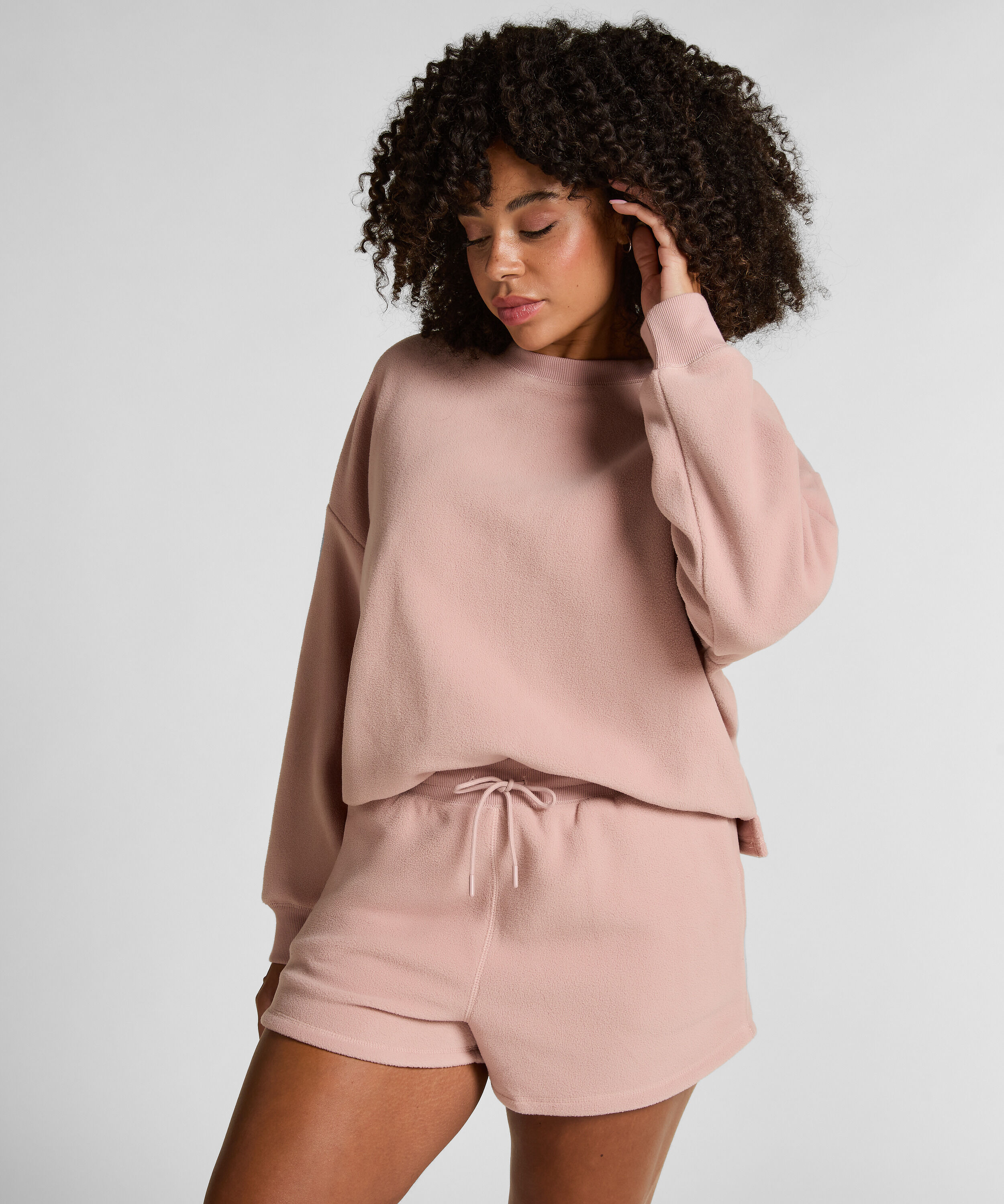 Short sporty fleece, Rosa Short sporty fleece, Rosa