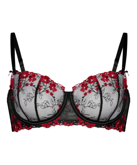 Peonie Non-Padded Underwired Bra, Svart