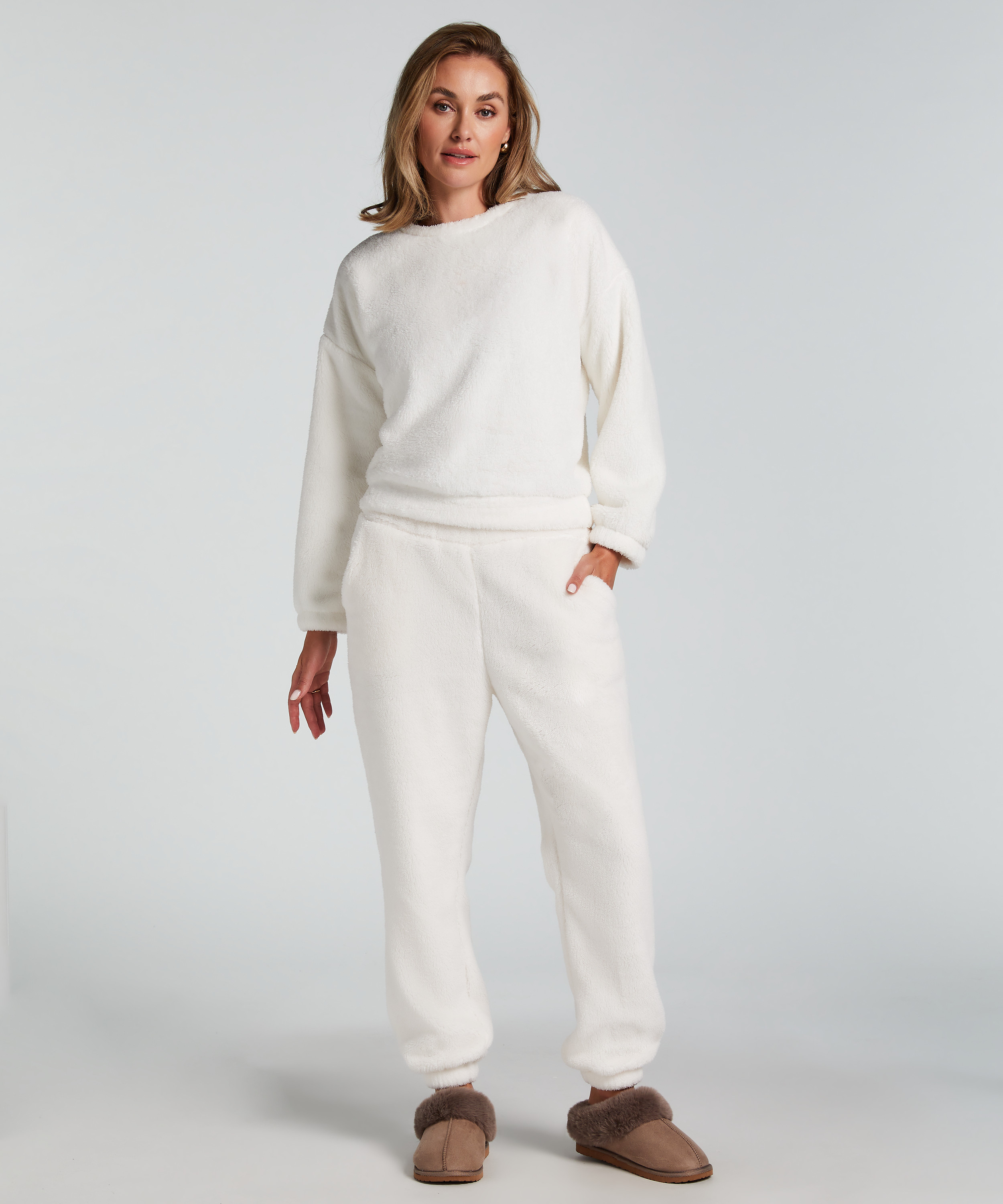 Topp Snuggle Fleece, Hvit, main