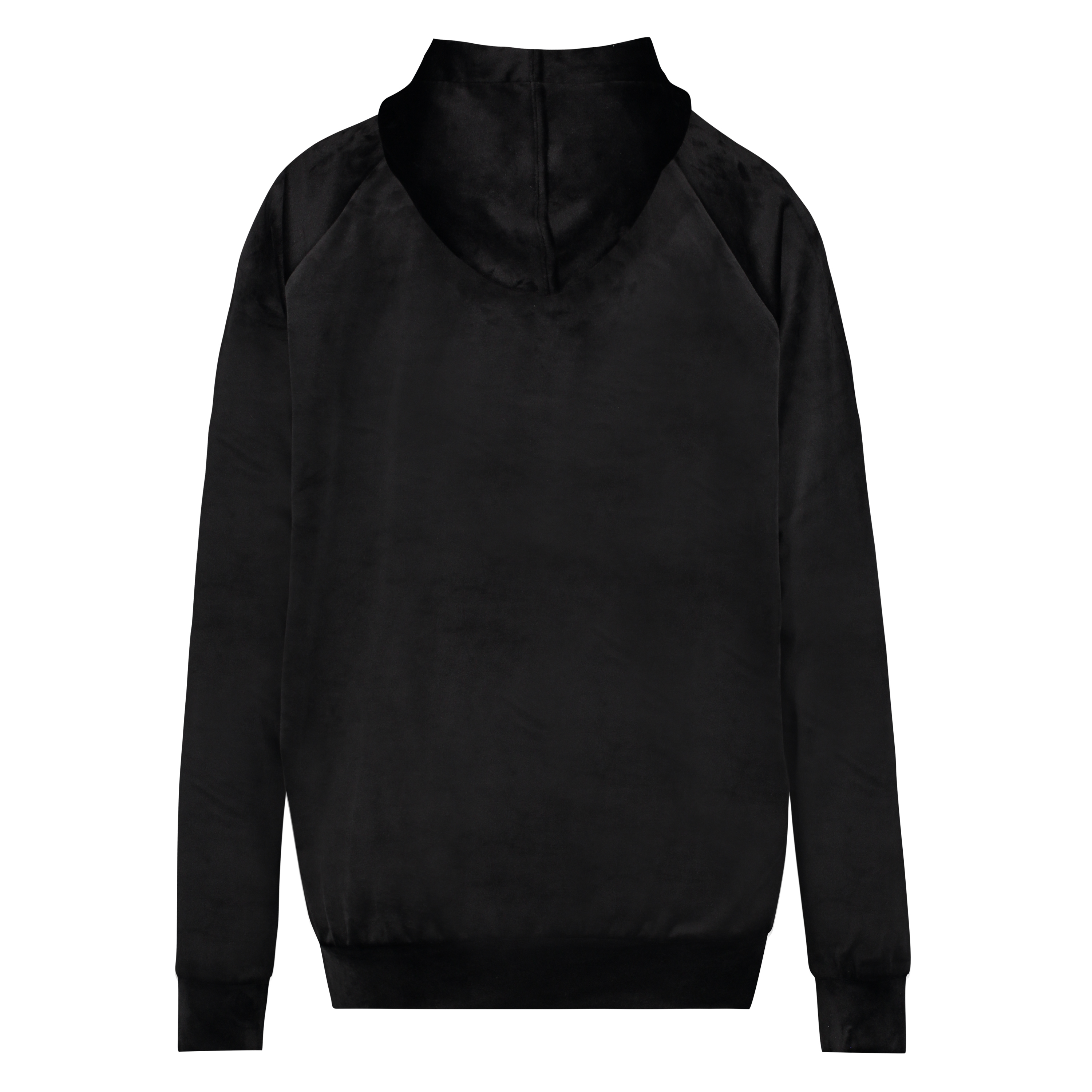 Velvet Long-Sleeved Pyjama Top, Svart, main