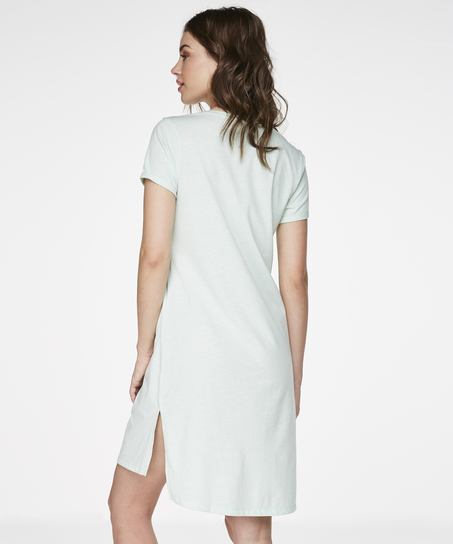 Nightshirt V-neck, Bl&aring;