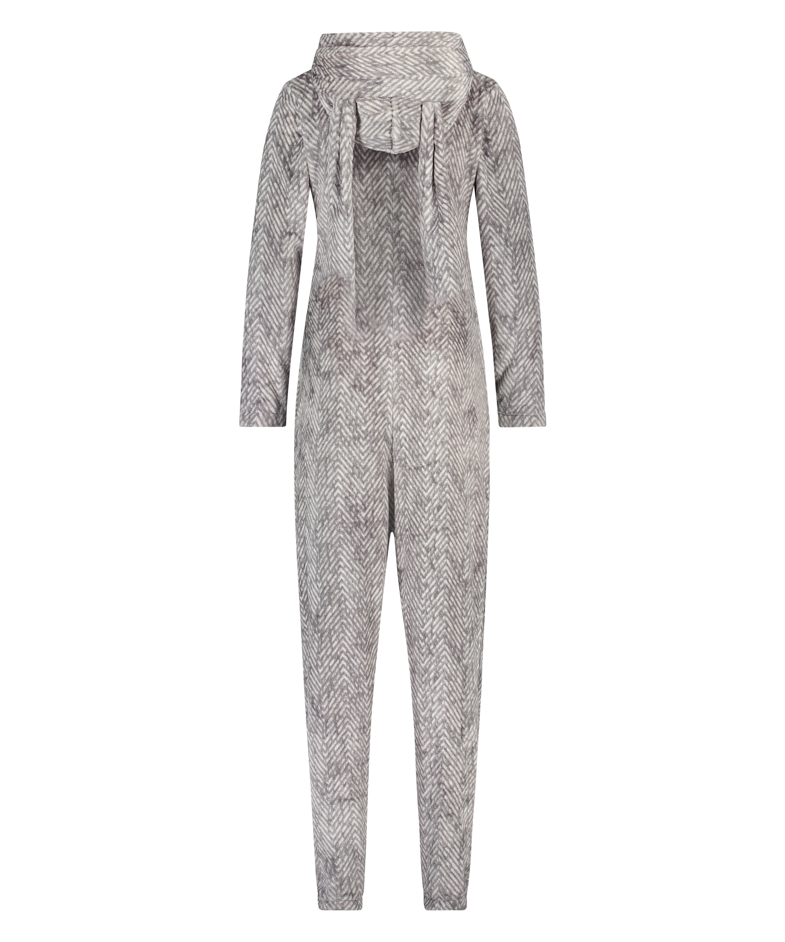 Onesie flanellfleece, Grå, main