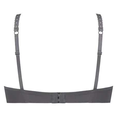 Theresa polstret pushup-BH med bøyle, Grå