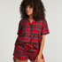 Twill pyjamas sett, Rød