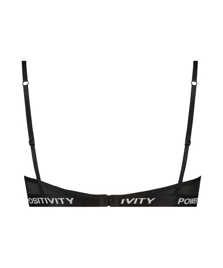 Uvattert bh med bøyle Honey, Svart