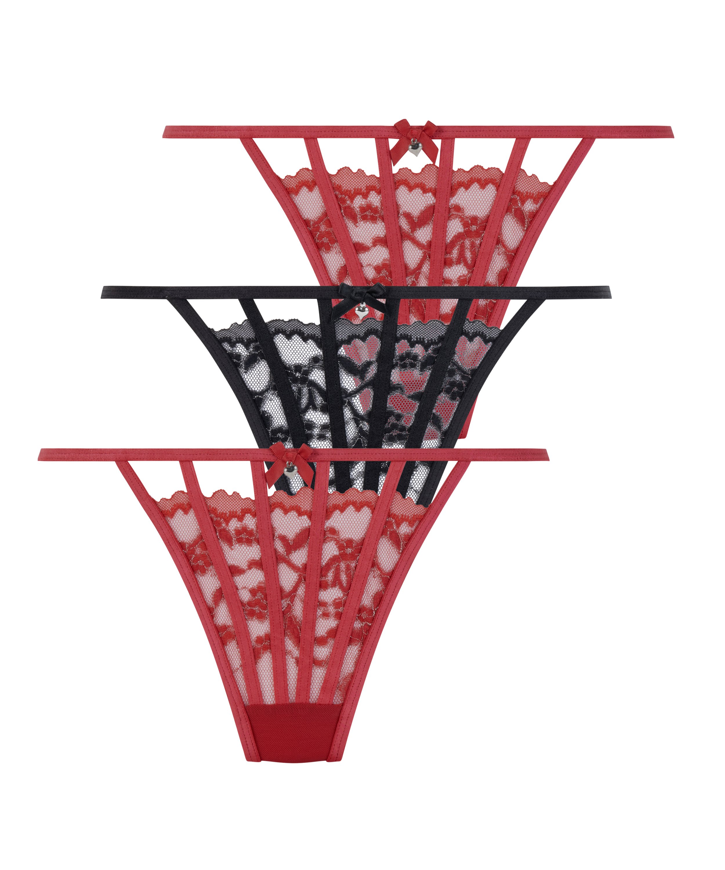 3-pakning g-streng, R&oslash;d, main