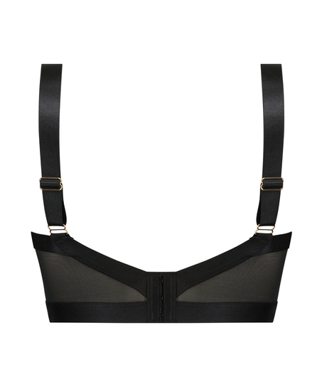 Uvattert bh med bøyle longline Hana, Svart