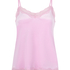 Cami-topp Velours Lace, Rosa