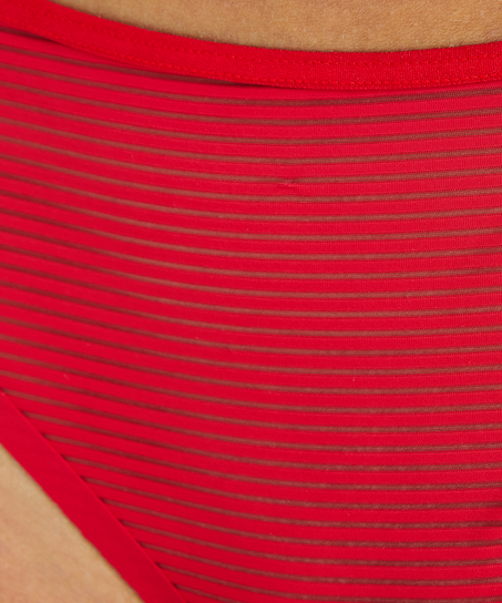 Usynlig thong i stripemesh , Rød